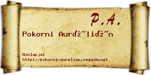 Pokorni Aurélián névjegykártya